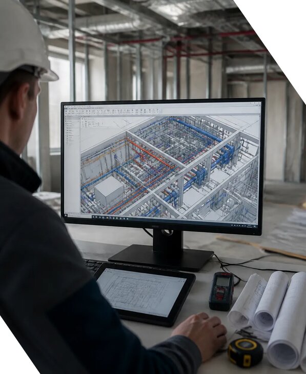 Создание BIM модели инженерных сетей для объектов в Калуге